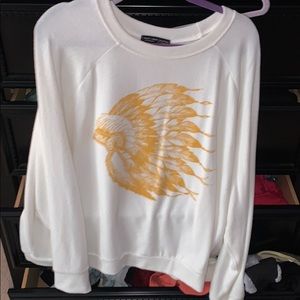 Indian headdress sweater.